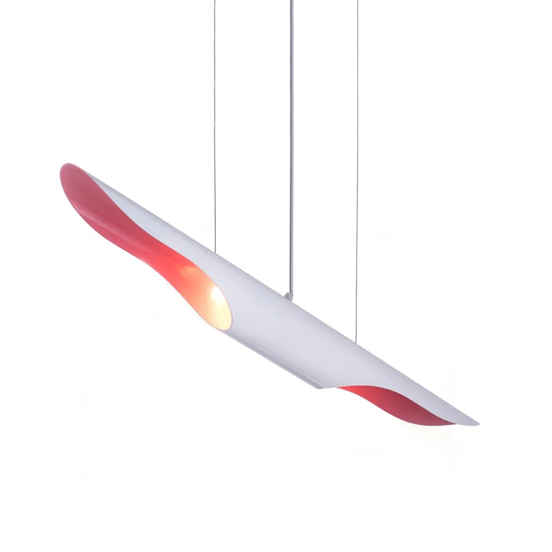 Buishangende plafondlamp Scandinavisch metaal Wit/Rood/Blauw Hanglamp voor slaapkamer met verstelbaar snoer Clearhalo