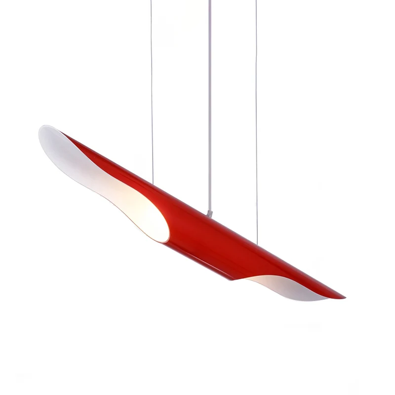 Buishangende plafondlamp Scandinavisch metaal Wit/Rood/Blauw Hanglamp voor slaapkamer met verstelbaar snoer Clearhalo