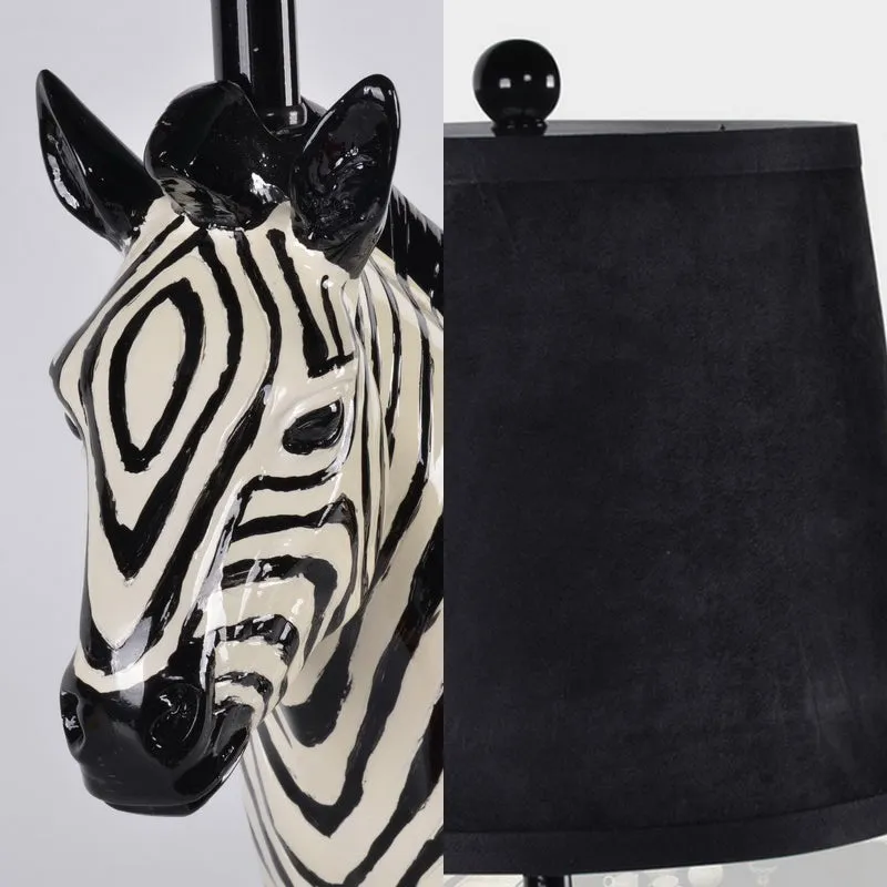 Bureaulamp met zwarte ton, traditionele stof, 1-lichts slaapkamerleeslamp met paardenbasis Clearhalo