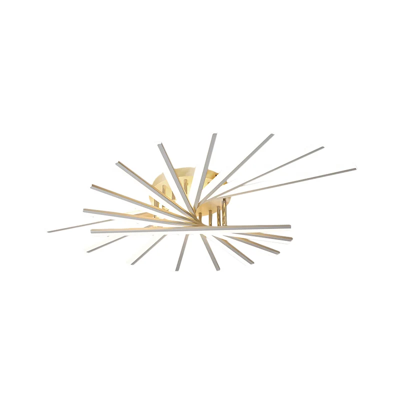 Burst Design acryl plafondlamp modernistisch 5/9-lamps witte LED semi-inbouwverlichting warm/wit licht Clearhalo