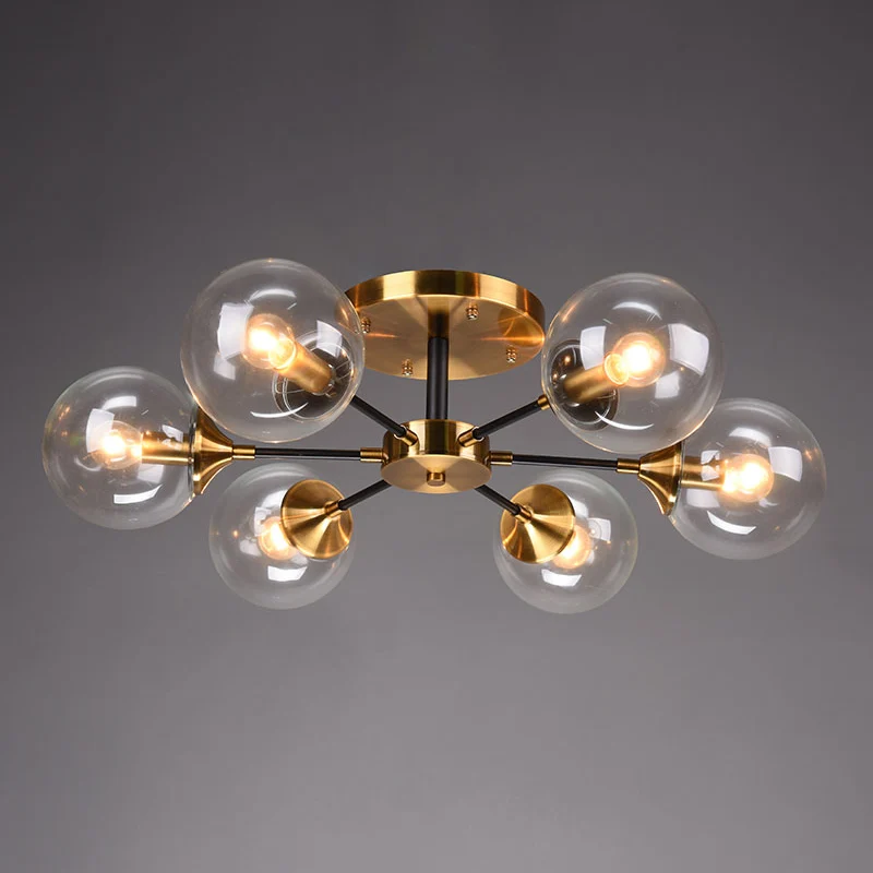Burst Design Woonkamer Inbouwbolglas Postmodern Semi-inbouwlamp messing Clearhalo