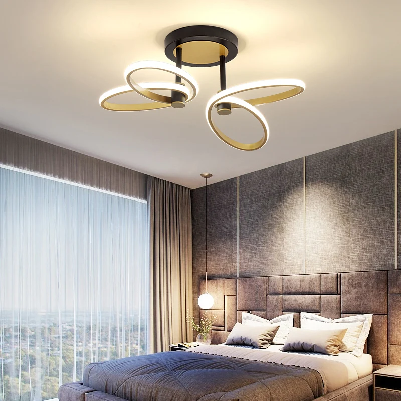 Butterfly LED semi-inbouw moderne acryl woonkamer plafondlamp goud Clearhalo