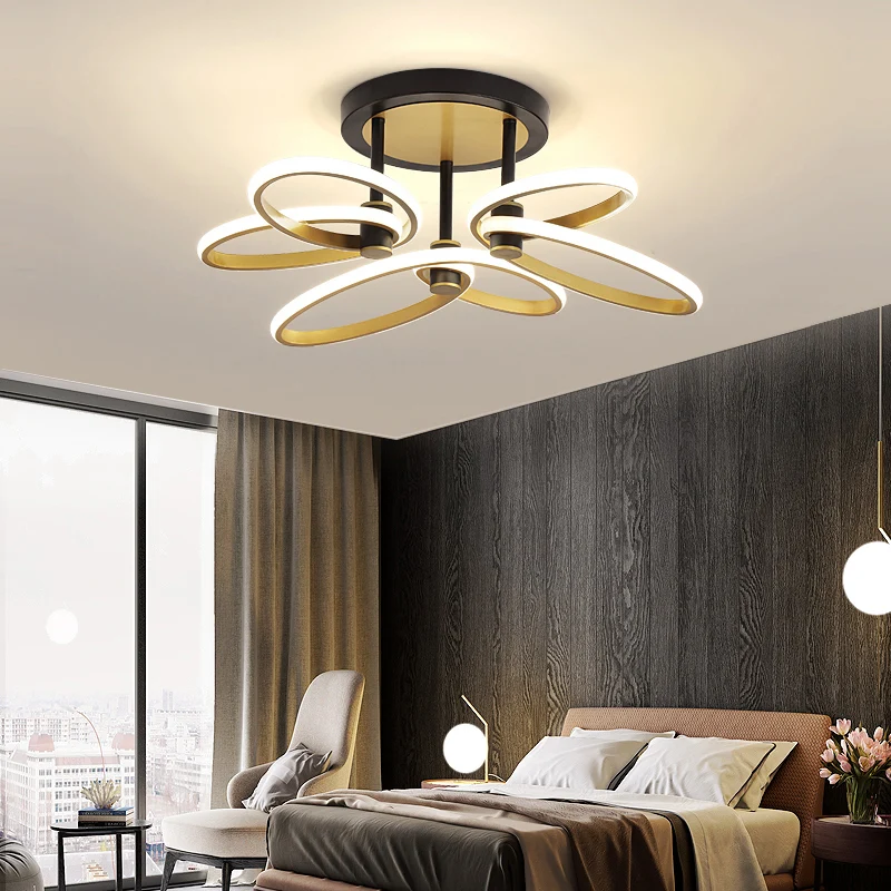 Butterfly LED semi-inbouw moderne acryl woonkamer plafondlamp goud Clearhalo