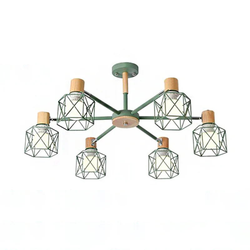 Cage Shade plafondhanglamp Macaron Stijlvolle metalen hanglamp voor verpleegkamer Clearhalo