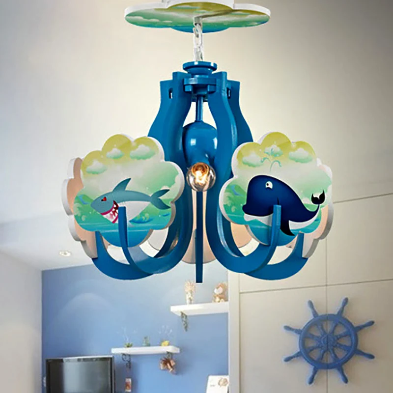 Cartoon hanglamp met taps toelopende kap Stoffen hanglampen voor de kleuterschool Clearhalo