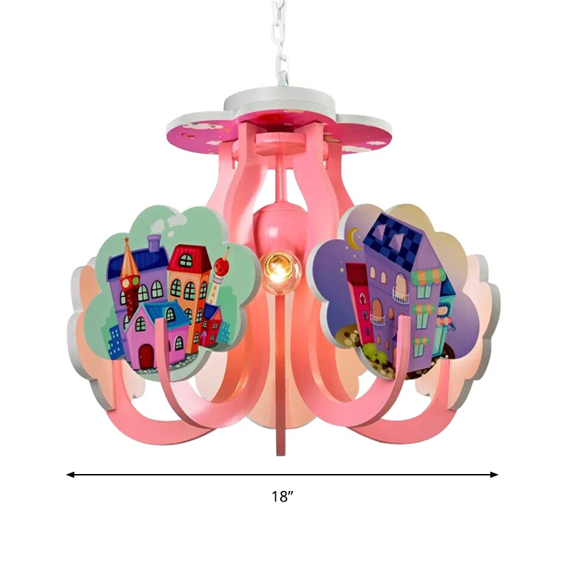 Cartoon hanglamp met taps toelopende kap Stoffen hanglampen voor de kleuterschool Clearhalo