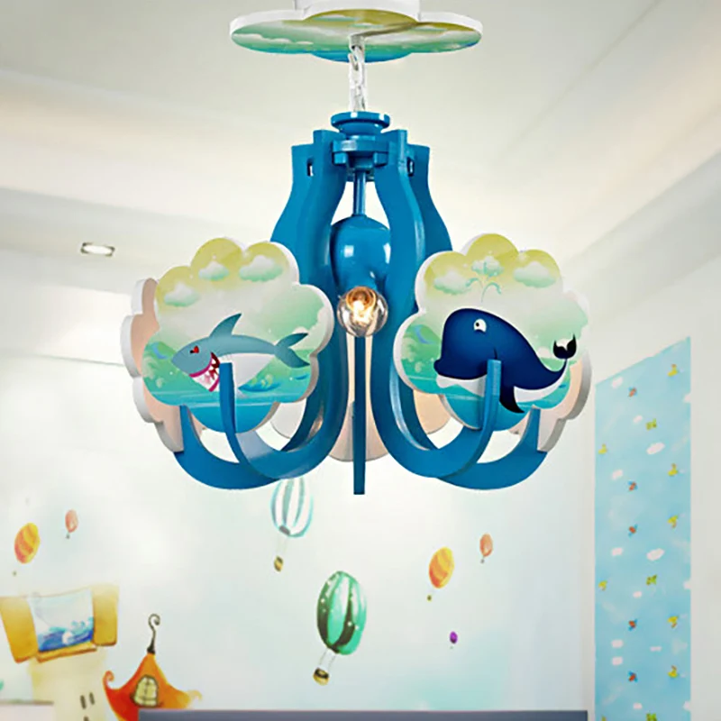 Cartoon hanglamp met taps toelopende kap Stoffen hanglampen voor de kleuterschool Clearhalo