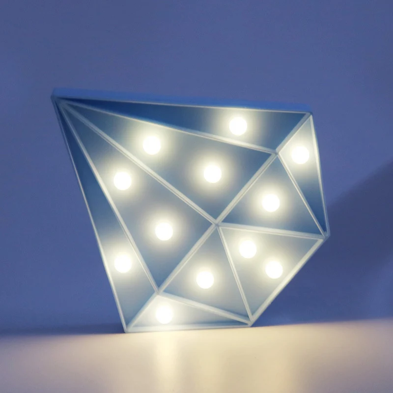 Cartoon kinderslaapkamer LED-tafellamp Plastic Art Decor Batterij Nachtkastje Verlichting Clearhalo