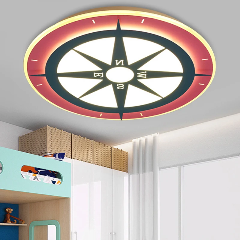 Cartoon Kompas LED Inbouwlamp Kinder Acryl Plafondlamp Rood voor Verpleegkamer Clearhalo