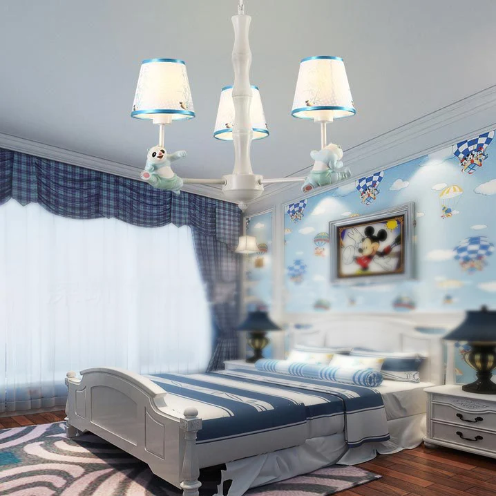 Cartoon Running Panda Hanglampen Stoffen hangende kroonluchter voor woonkamer Clearhalo