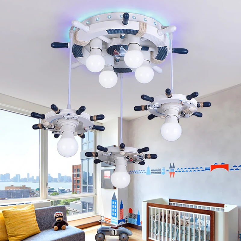 Cartoon stijl 7-lichts cluster hanglamp met/zonder glazen kap Witte roerdesign hanglamp Clearhalo