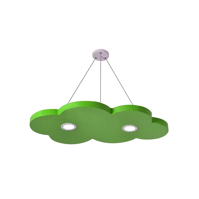 Cartoon stijl wolk kroonluchter verlichting metallic 12,5"/19,5" W LED woonkamer hanglamp geel/oranje Clearhalo