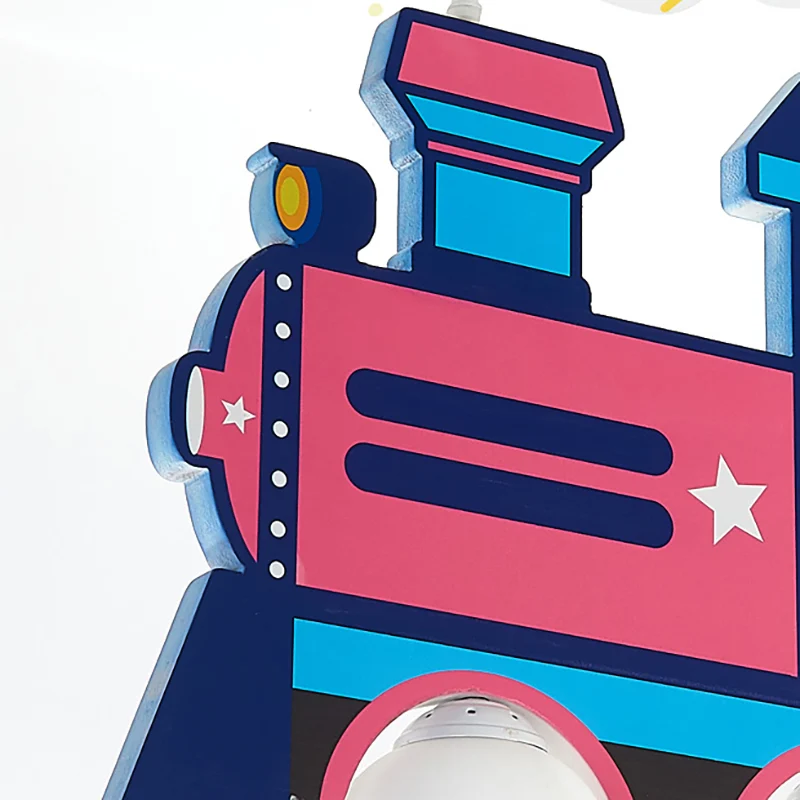Cartoon trein hangende hanglampen Metalen hanglamp blauw voor kinderslaapkamer Clearhalo