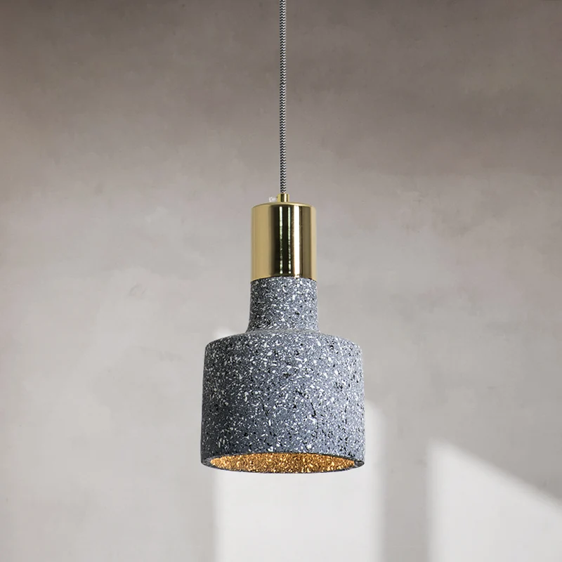 Cement geometrische plafondlamp Scandinavische stijl 1-lichts hanglamp voor restaurant Clearhalo