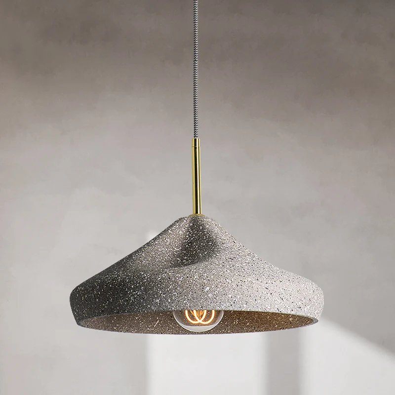 Cement geometrische plafondlamp Scandinavische stijl 1-lichts hanglamp voor restaurant Clearhalo