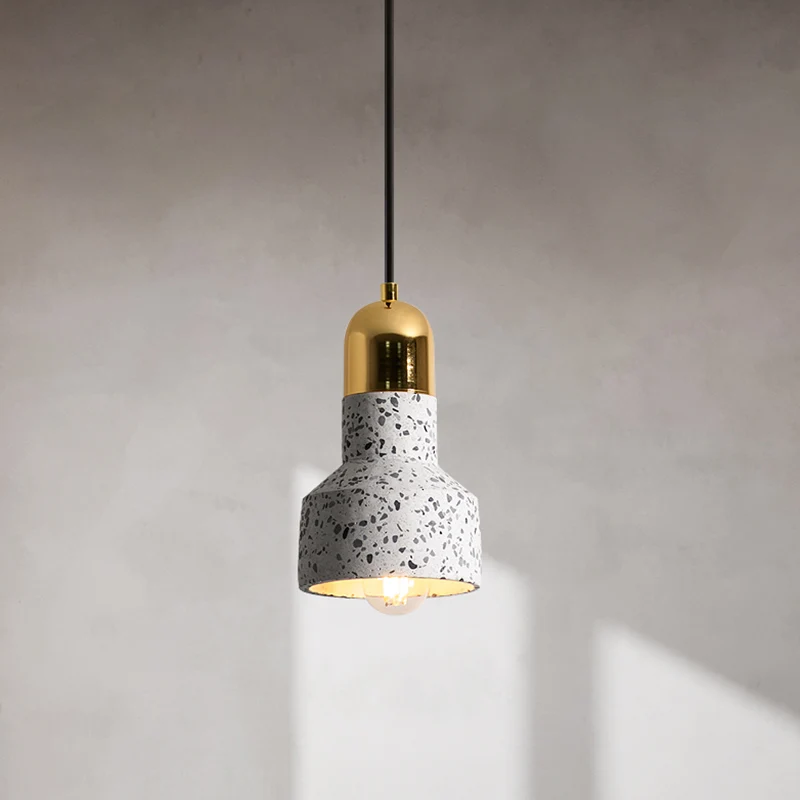 Cement geometrische plafondlamp Scandinavische stijl 1-lichts hanglamp voor restaurant Clearhalo