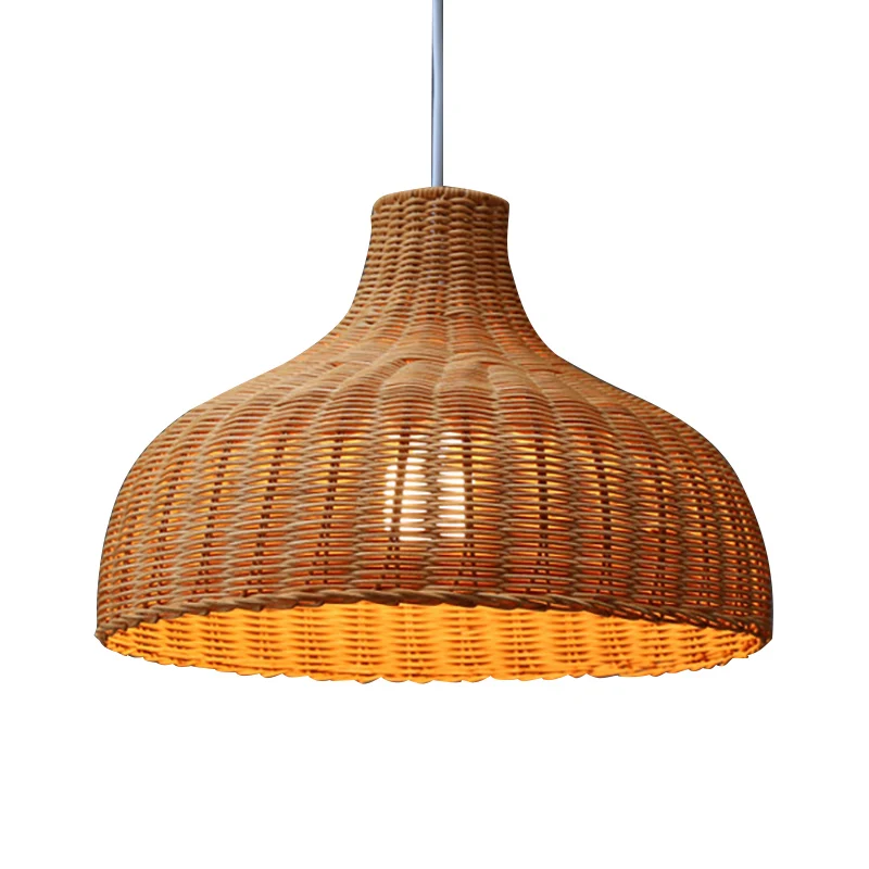 Chinese koepel hanglamp rotan 1 lamp plafond hanglamp oranje voor restaurant Clearhalo