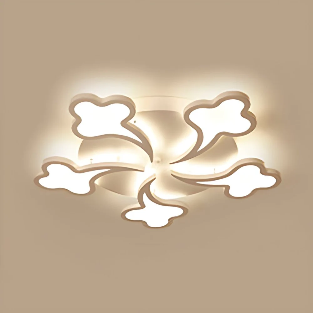 Chique moderne ronde semi-inbouw acryl plafondlamp wit voor slaapkamer Clearhalo
