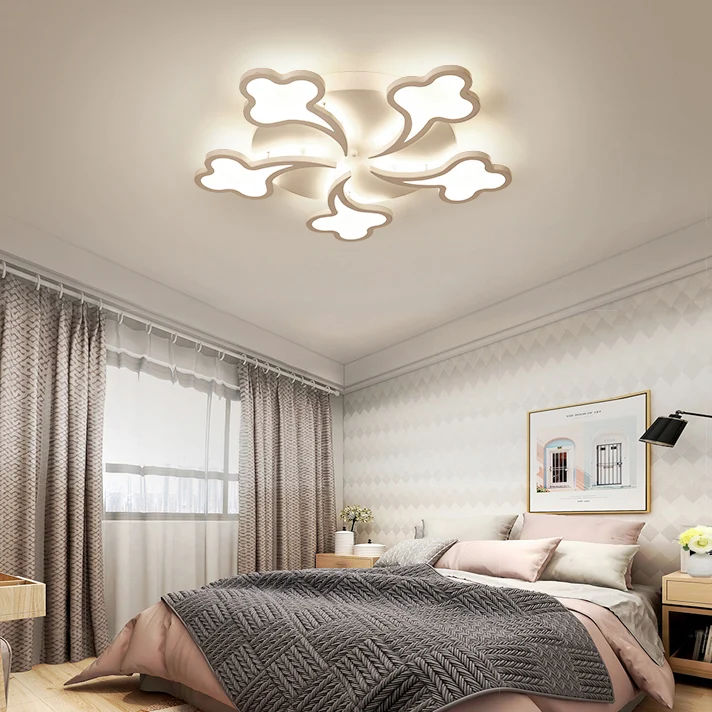 Chique moderne ronde semi-inbouw acryl plafondlamp wit voor slaapkamer Clearhalo