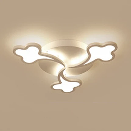 Chique moderne ronde semi-inbouw acryl plafondlamp wit voor slaapkamer Clearhalo