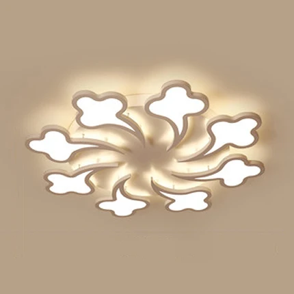 Chique moderne ronde semi-inbouw acryl plafondlamp wit voor slaapkamer Clearhalo