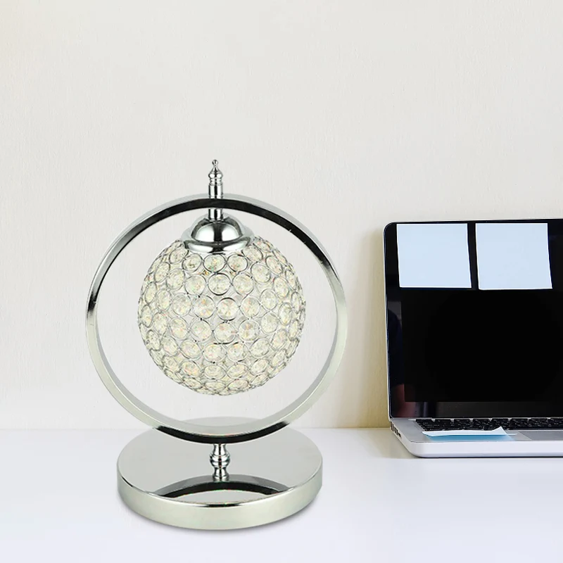 Chrome Global Night Table Lamp Minimalistische handgesneden kristallen LED-studeerkamer tafellamp Clearhalo