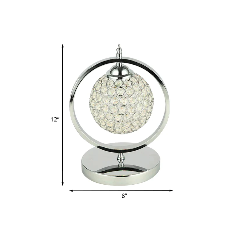 Chrome Global Night Table Lamp Minimalistische handgesneden kristallen LED-studeerkamer tafellamp Clearhalo