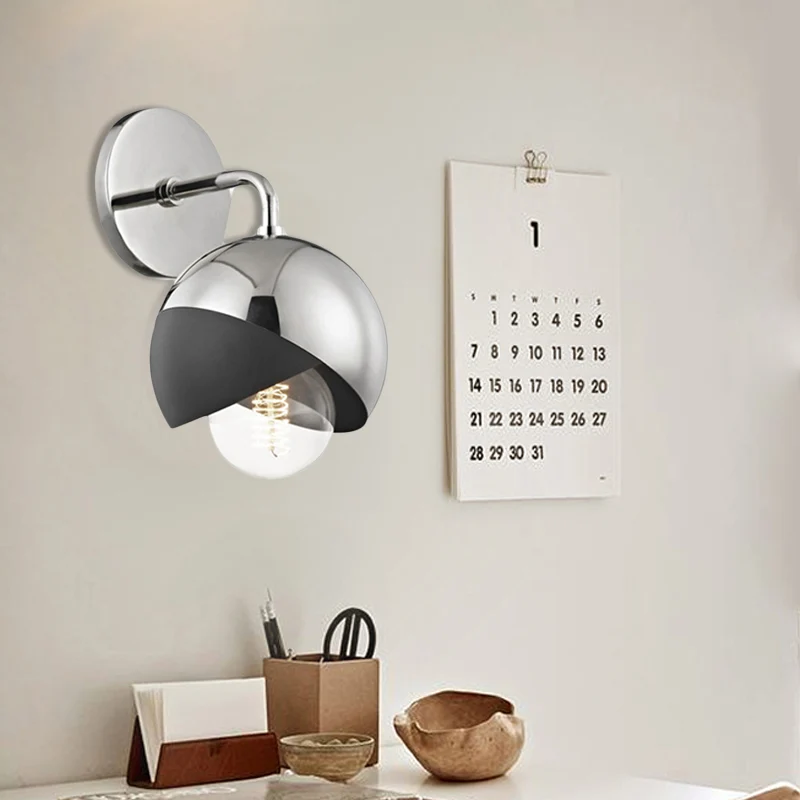 Chroom/Goud/Rose Goud Globe Open Bodem Wandlamp Modernistisch Metaal 1 Licht Wandmontage Verlichting Clearhalo