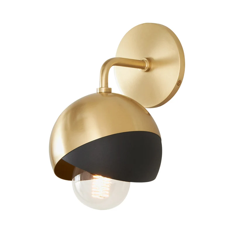 Chroom/Goud/Rose Goud Globe Open Bodem Wandlamp Modernistisch Metaal 1 Licht Wandmontage Verlichting Clearhalo