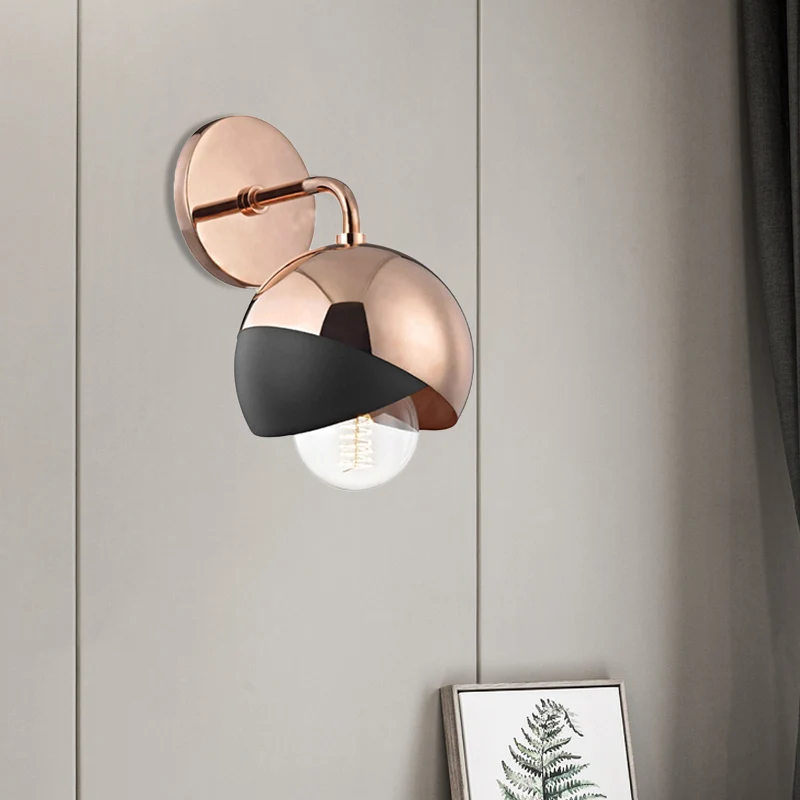 Chroom/Goud/Rose Goud Globe Open Bodem Wandlamp Modernistisch Metaal 1 Licht Wandmontage Verlichting Clearhalo