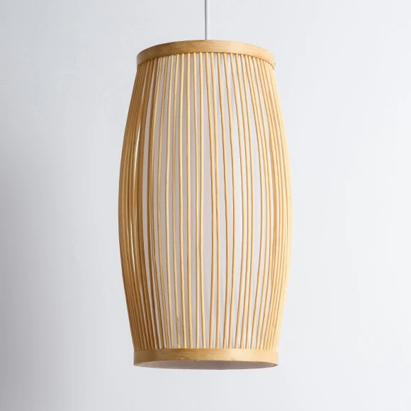 Cilinder Eetkamer Hanglamp Bamboe Moderne Hanglamp Beige Clearhalo
