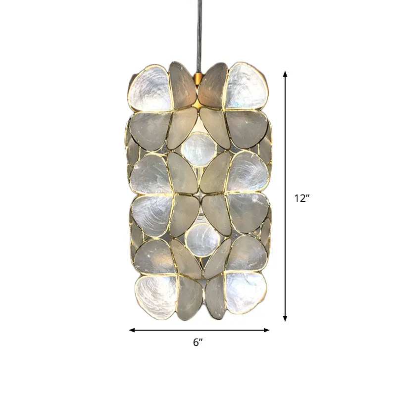 Cilinderhuls hangende hanglamp Eenvoudig 1 licht zilveren ophanghanger voor woonkamer Clearhalo