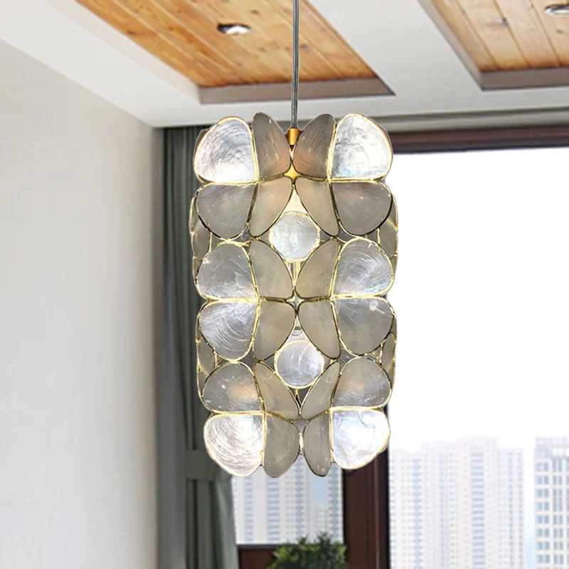 Cilinderhuls hangende hanglamp Eenvoudig 1 licht zilveren ophanghanger voor woonkamer Clearhalo