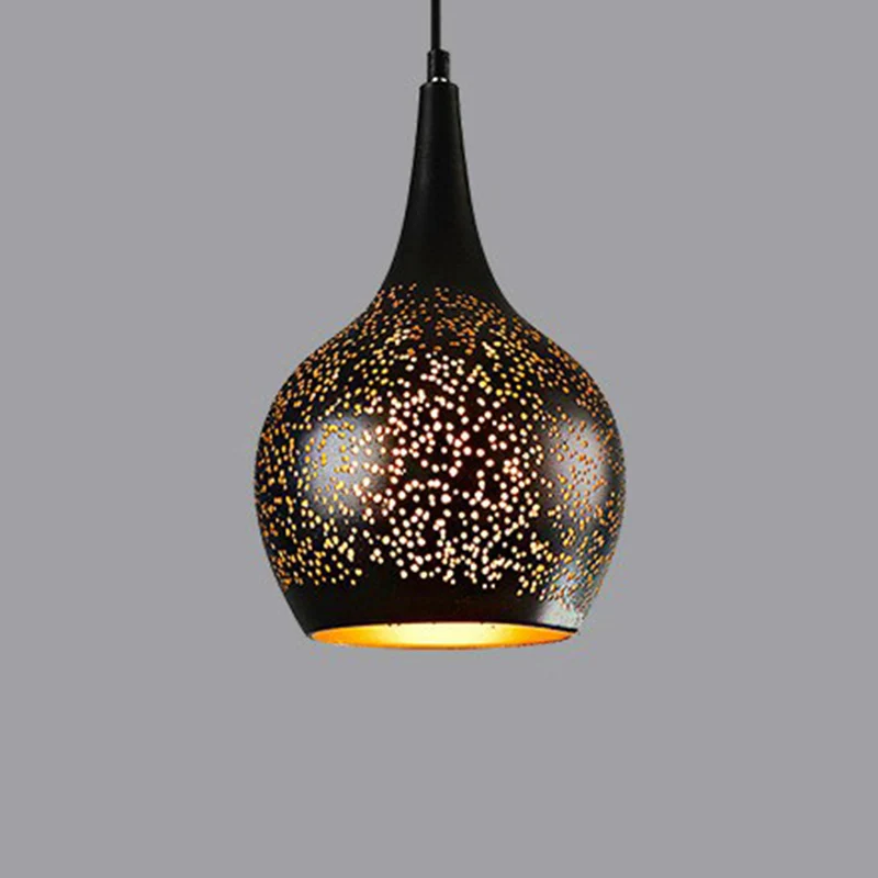 Circle Cutouts Restaurant Hanglamp Metaal 1 Kop Industrieel Pendellicht Zwart Clearhalo