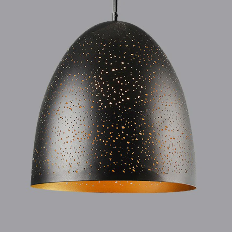 Circle Cutouts Restaurant Hanglamp Metaal 1 Kop Industrieel Pendellicht Zwart Clearhalo