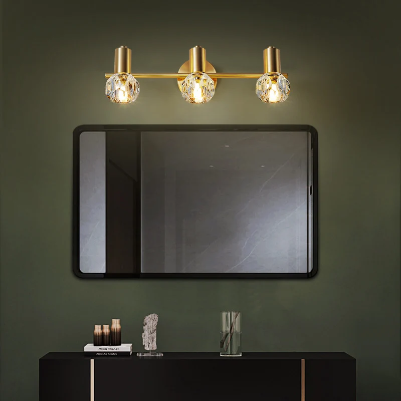 Circle Vanity Wall-verlichtingsarmaturen Moderne luxe stijl Koperen ijdelheidslampen Clearhalo