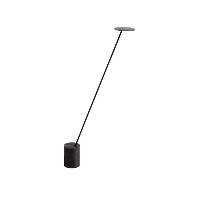 Circle vloerleeslamp eigentijds metallic wit/zwart LED-staand licht met kolomvoet Clearhalo