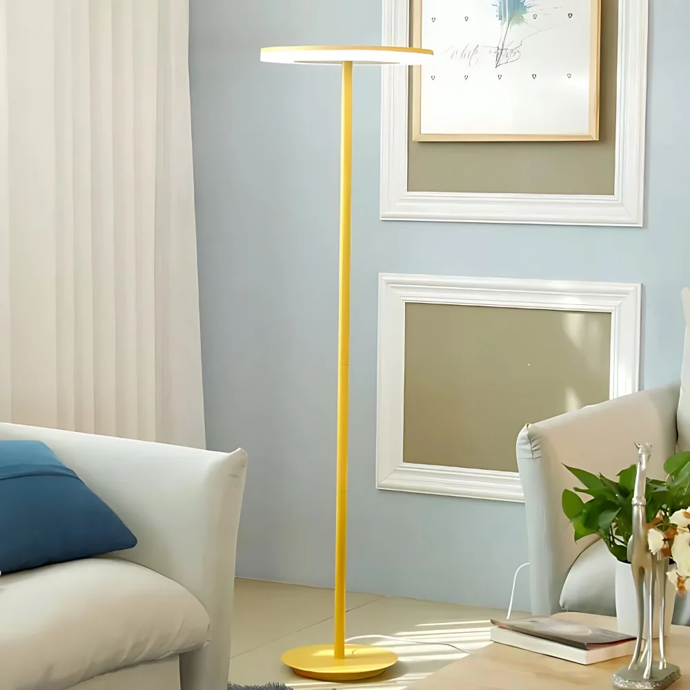Cirkel woonkamer vloerlamp metaal Scandinavisch stijlvol snoepkleurig vloerlicht Clearhalo
