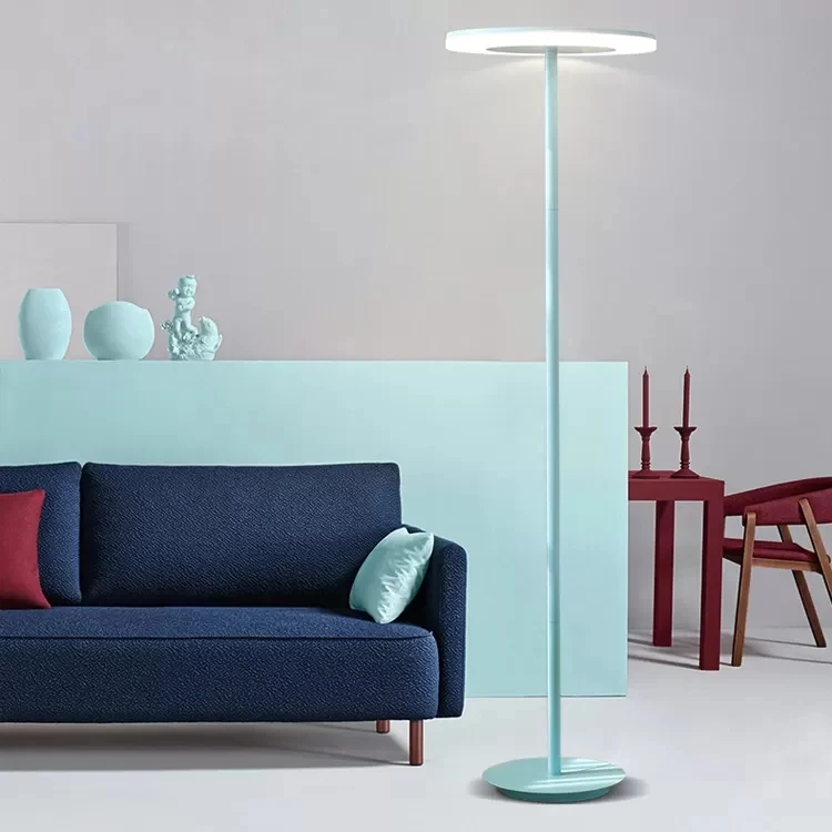 Cirkel woonkamer vloerlamp metaal Scandinavisch stijlvol snoepkleurig vloerlicht Clearhalo