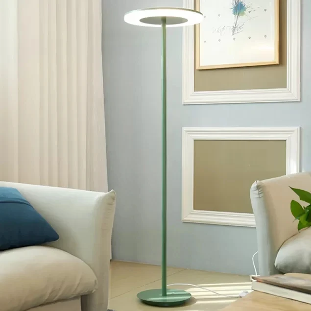 Cirkel woonkamer vloerlamp metaal Scandinavisch stijlvol snoepkleurig vloerlicht Clearhalo