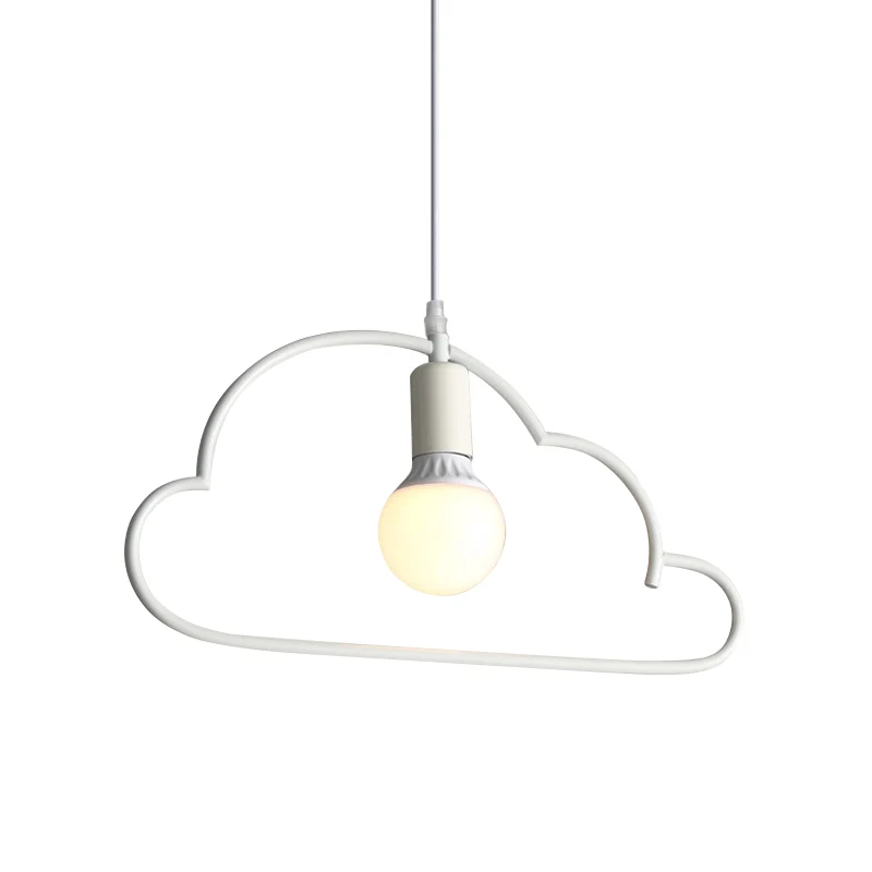 Cloud Nachtkastje Hanglamp Metaal 1 Lamp Modernisme Hangende Plafondlamp Wit Clearhalo