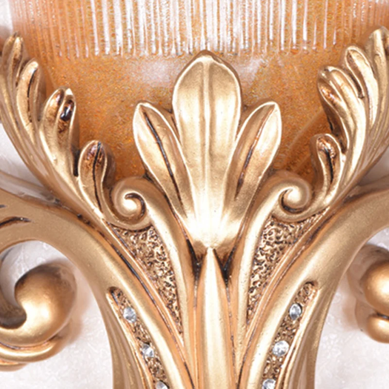 Colonial Bell Inbouw 1 Kop Prismatische Glazen Wandkandelaar Verlichting Goud voor Woonkamer Clearhalo