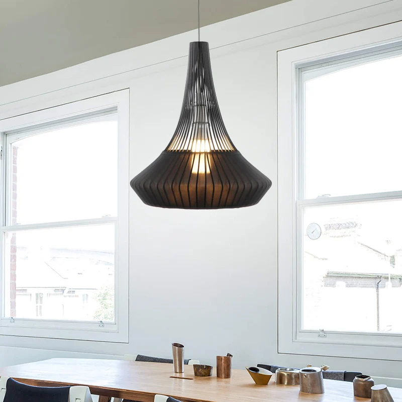 Cone Shade hanglamp moderne stijl stof 1 licht zwart/roze/blauw hanglamp voor woonkamer Clearhalo