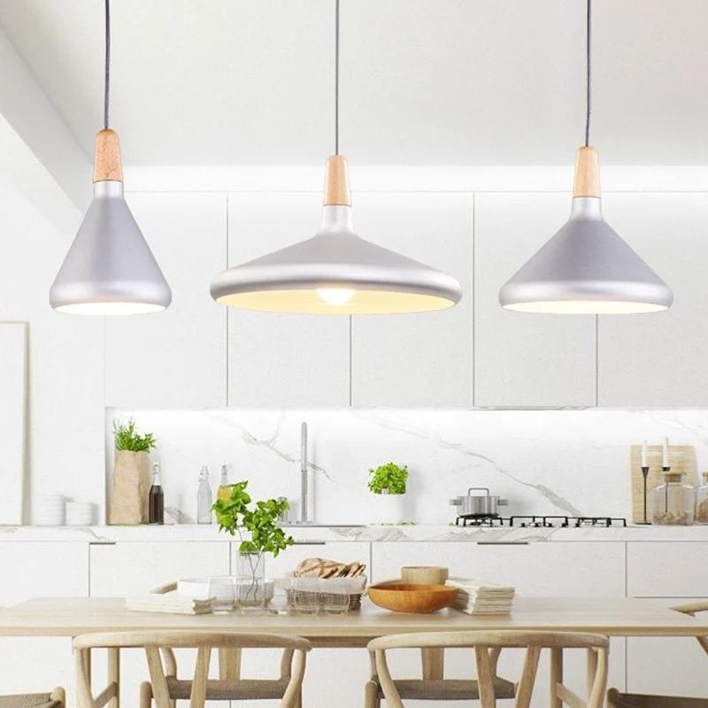 Cone Shade-plafondlamp Eenvoud Metallic 1-kops eetkamer hanglamp Clearhalo