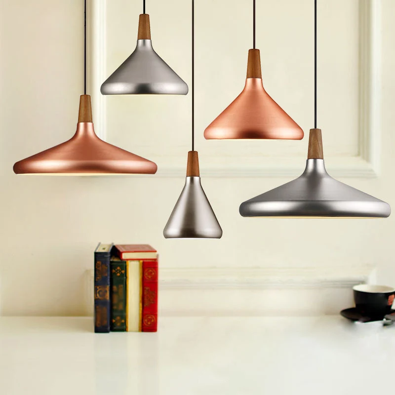 Cone Shade-plafondlamp Eenvoud Metallic 1-kops eetkamer hanglamp Clearhalo