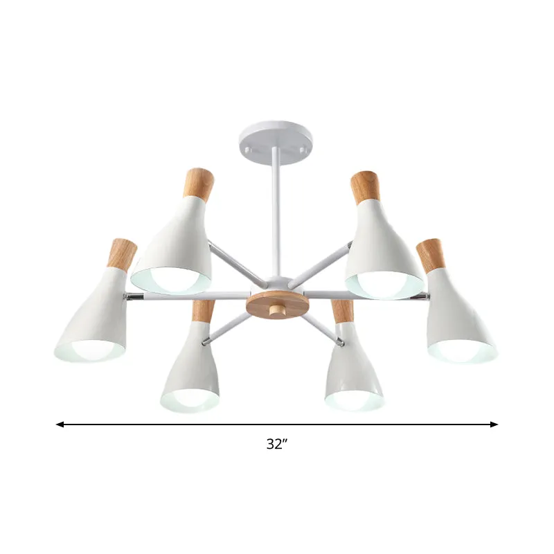 Cone Woonkamer Hanglampen Metaal 6 Lampen Moderne Stijl Kroonluchter Clearhalo