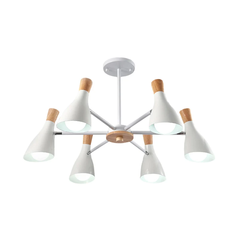 Cone Woonkamer Hanglampen Metaal 6 Lampen Moderne Stijl Kroonluchter Clearhalo
