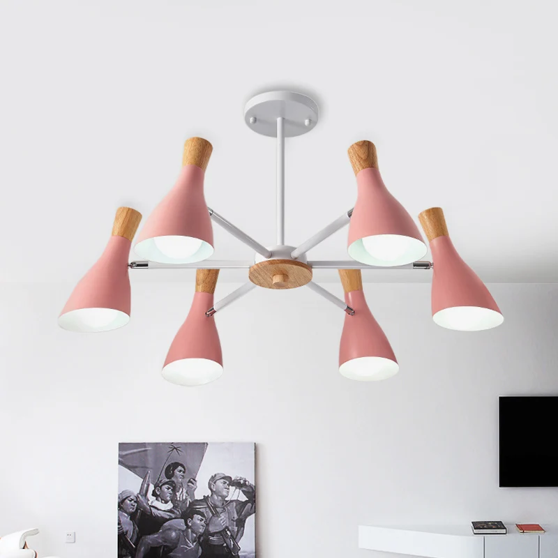 Cone Woonkamer Hanglampen Metaal 6 Lampen Moderne Stijl Kroonluchter Clearhalo