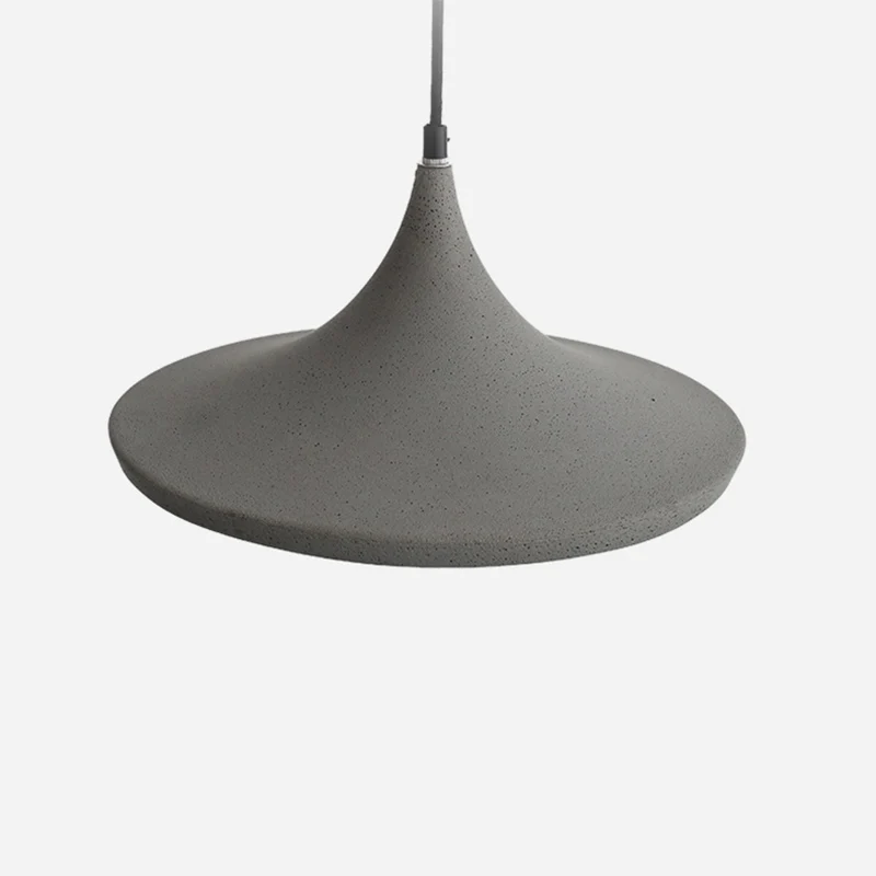 Conische Cement Suspension Lighting Scandinavische stijl 1-lamp grijze hangende plafondlamp Clearhalo