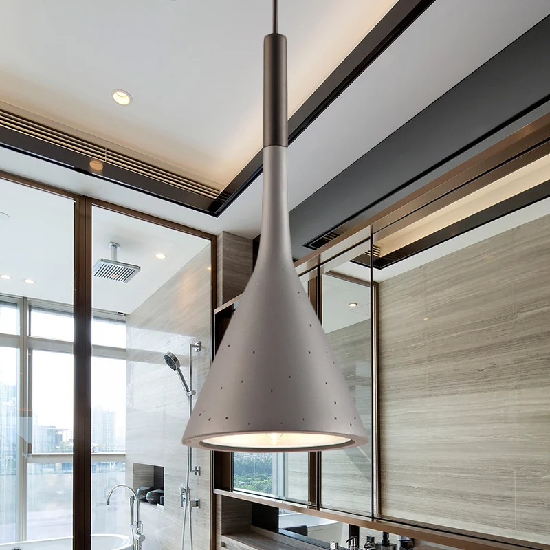 Conische eettafel hanglamp ijzer 1 kop eenvoudige stijl monochrome hanglamp Clearhalo
